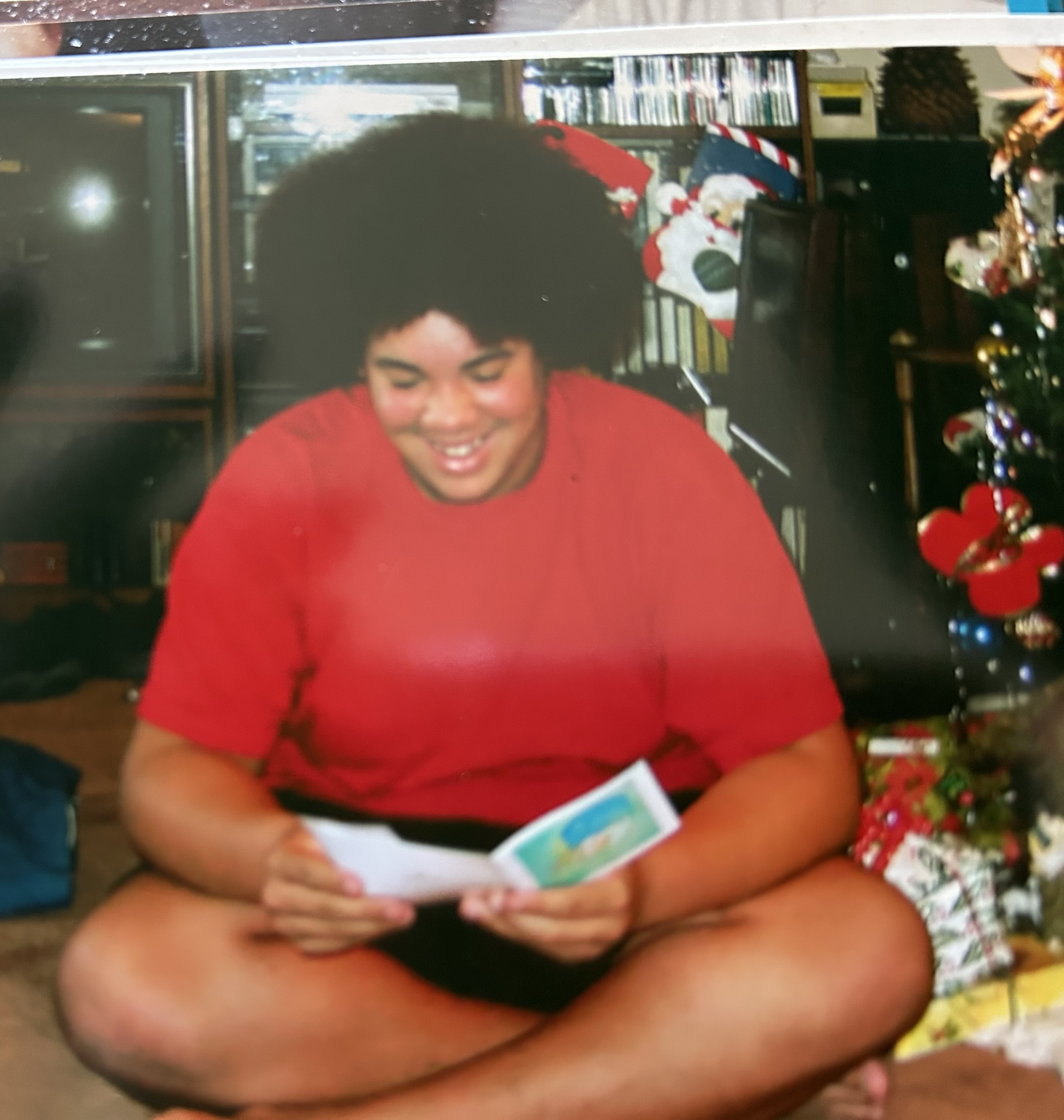 An early-life family holiday photograph