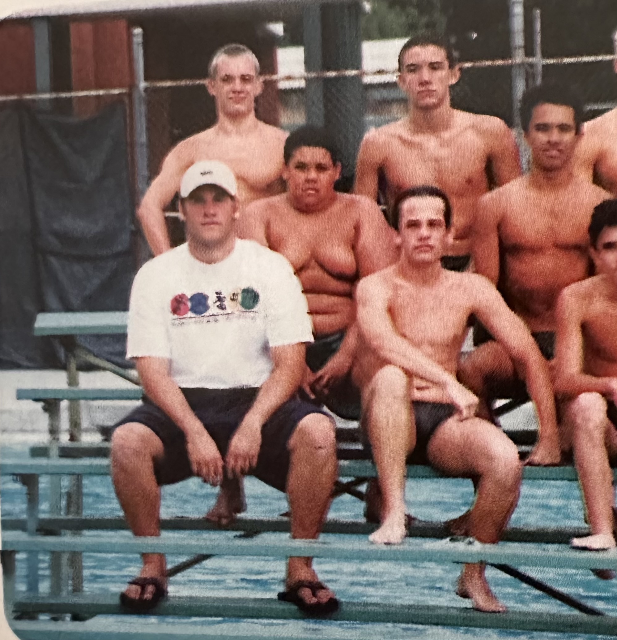 An early swim team group photograph